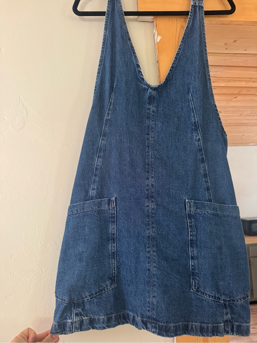 Free people Denim Pinafore Dress - Blue